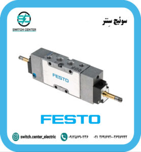 تصویر شیر برقی فستو مدل MFH-5/3G-1/4-B با بدنه مقاوم و پورت G1/4 برای سیستم‌های پنوماتیک صنعتی.